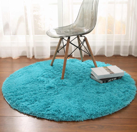 Fluffy Round Rug Carpets For Living Room Decor Faux Fur Carpet Kids Room Long Plush Rugs For Bedroom Shaggy Area Rug Modern Mat